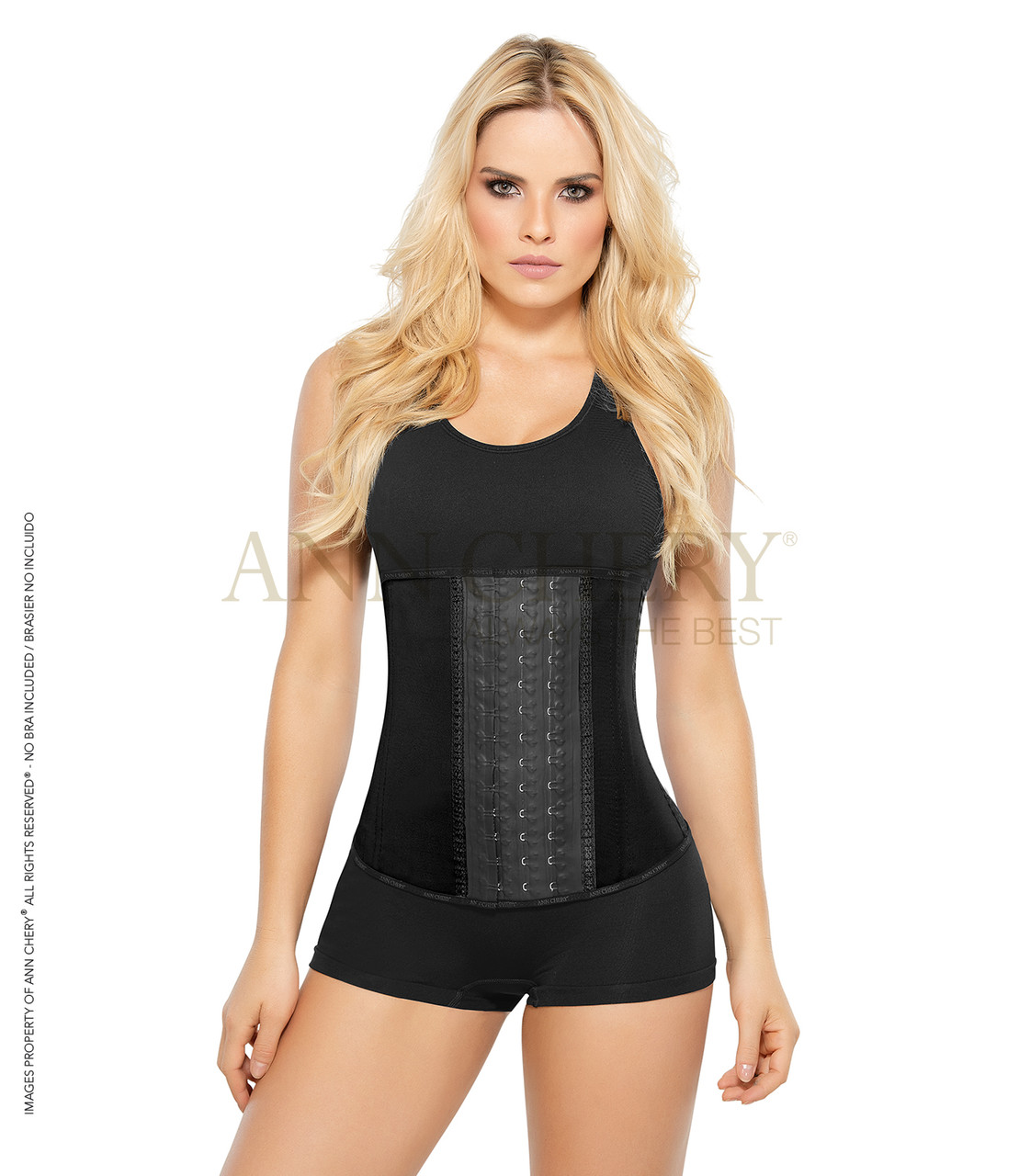 Ann Chery 2023 Deportiva 3 Hooks Ceinture gainante en latex noir
