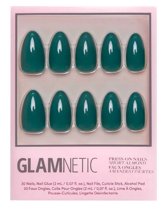EMERALD GREEN- GLAMNETIC Press-on Nails
