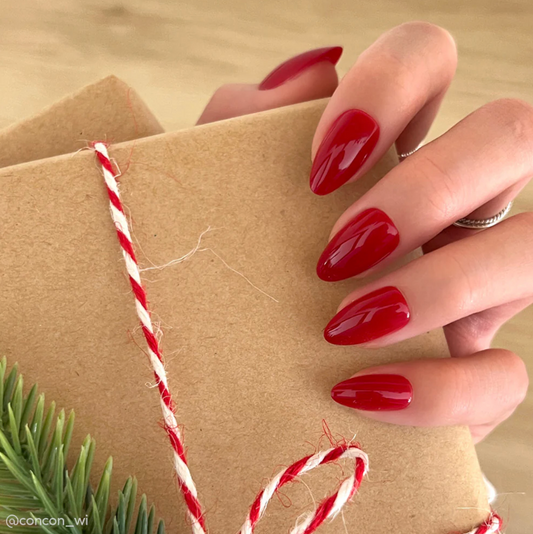 Classic Red - Short Almond Holiday