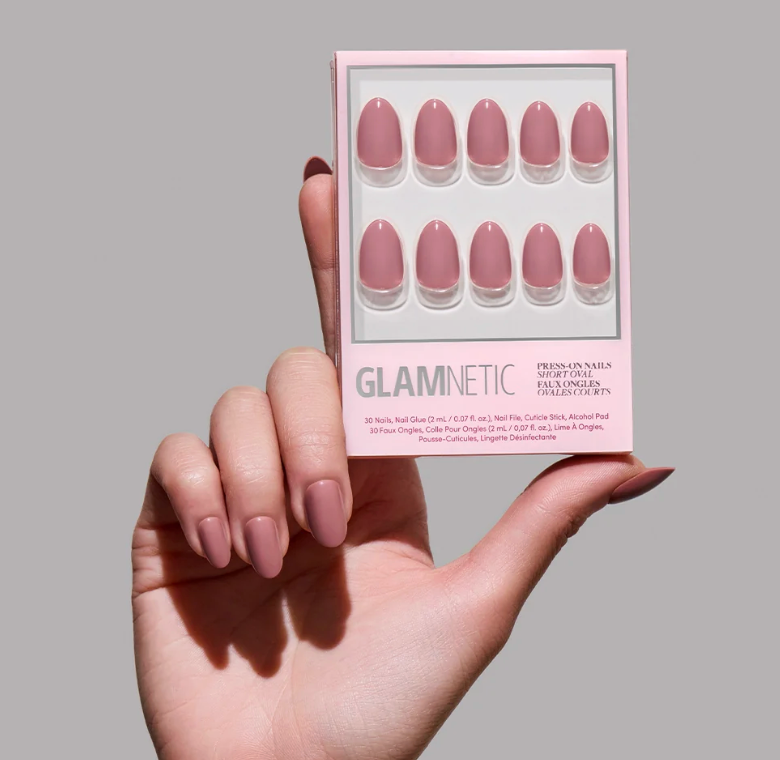 Fall Mauve Press-on Nails - Short Oval