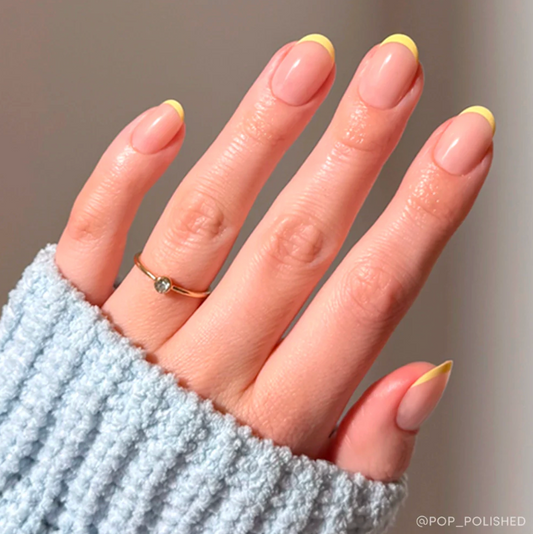 Fresh Butter Press-on Nails - Short Round Spring Yellow