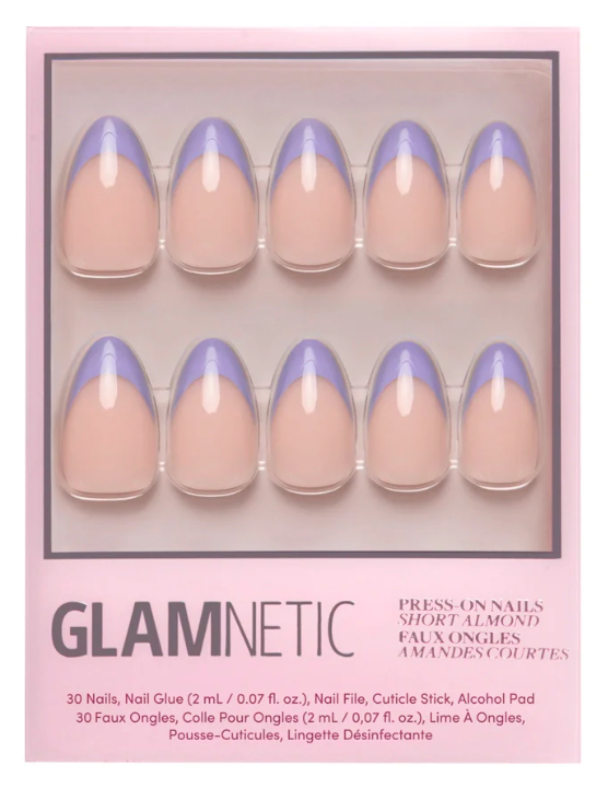 French Lilac Press On Nails - Short Almond - Spring Purple