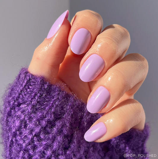 Lilac Press On Nails - Short Round Shape - Spring