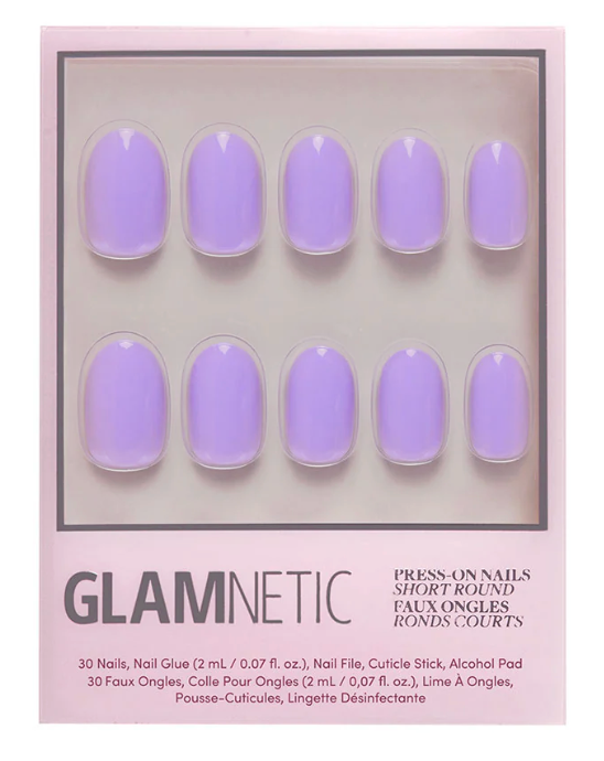 Lilac Press On Nails - Short Round Shape - Spring