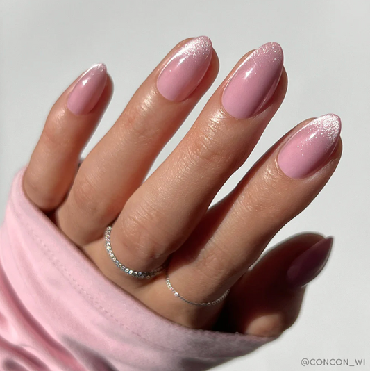 Lovers Blush Press-on Nails - Short Almond - Velvet Pink