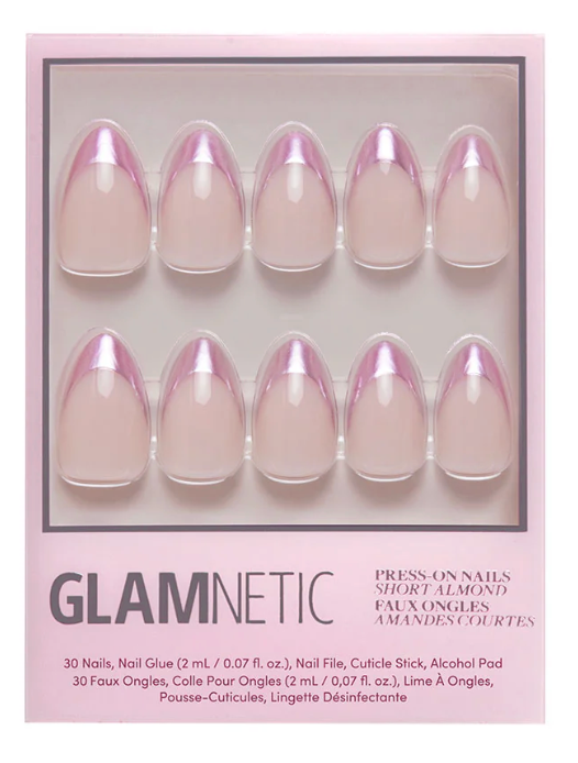 Rock Candy Press-on Nails - Rose gold french tip - Almond