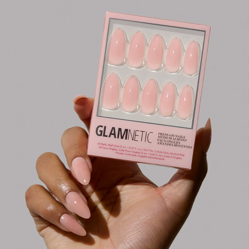 Sheer Pink Press-on Nails - Medium Almond