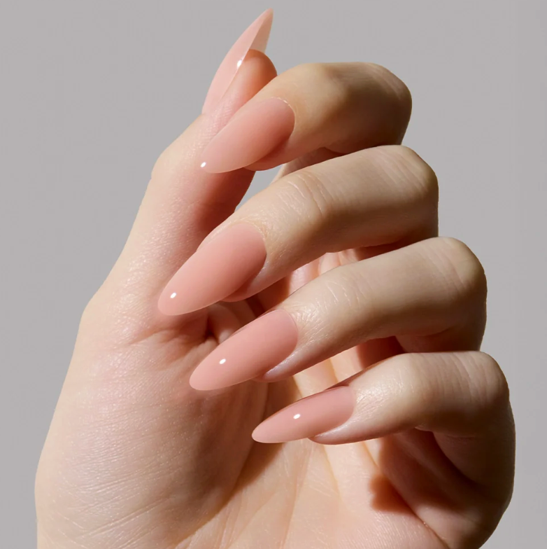 Sheer Pink Press-on Nails - Medium Almond