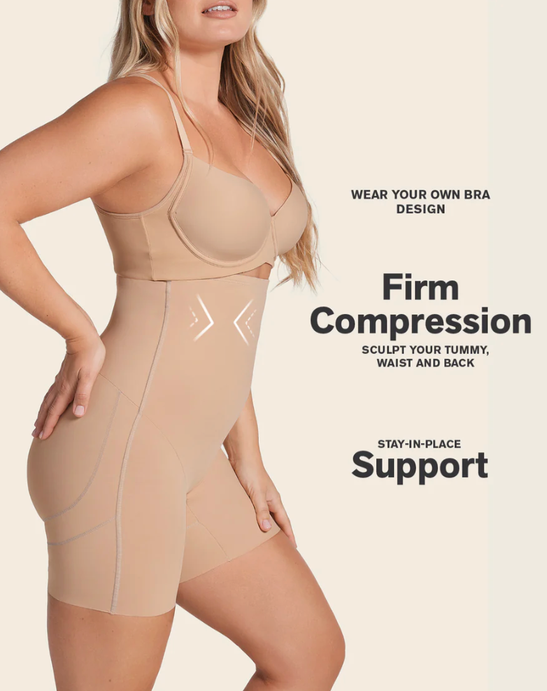 Strapless Step-In Body Shaper with Shorts Leonisa 018526 – Tummy Control & Butt Lift