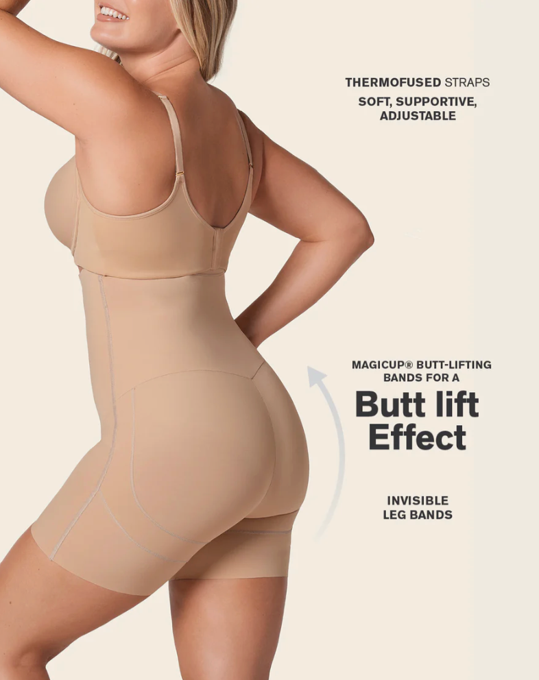 Strapless Step-In Body Shaper with Shorts Leonisa 018526 – Tummy Control & Butt Lift
