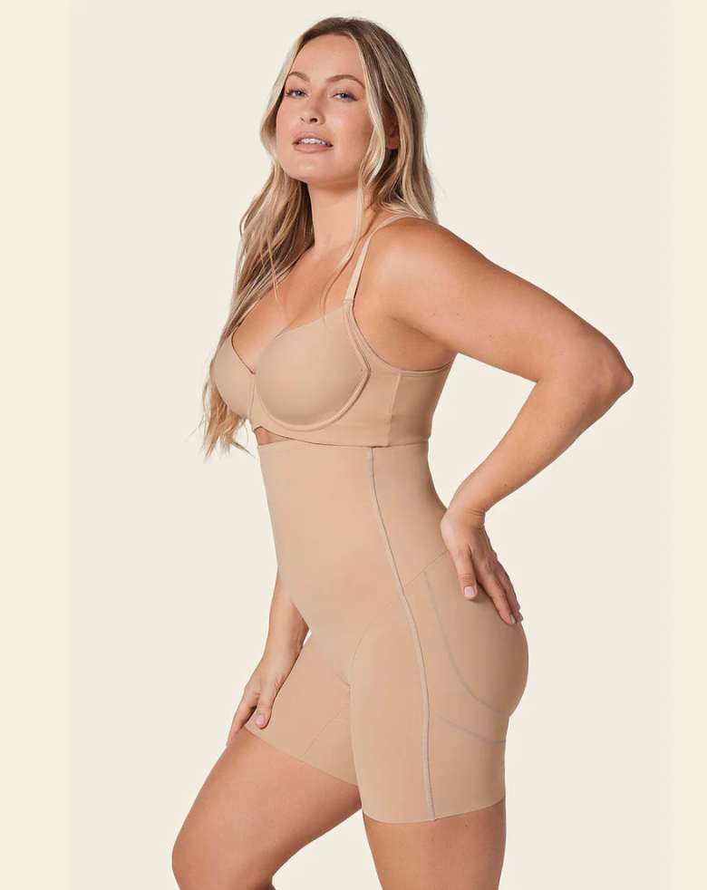 Strapless Step-In Body Shaper with Shorts Leonisa 018526 – Tummy Control & Butt Lift
