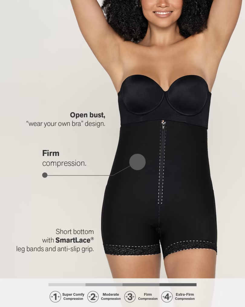 Short gainant sans bretelles pour le contrôle du ventre et le lifting des fesses Leonisa 018486